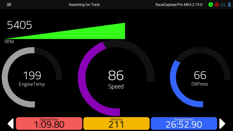 Racecapture app dashboard screen.gif